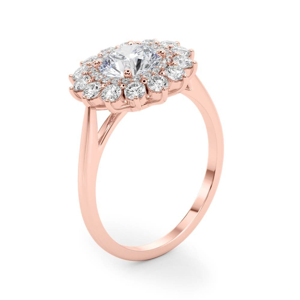 Lab-Grown Diamond Halo Engagement Ring in Platinum DE/VS 2.00 CT