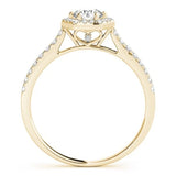 Lab Grown Round Diamond Halo Engagement Ring