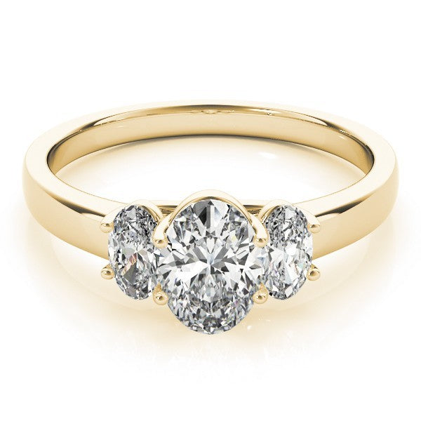 Luxury! DE/VS 2.00CT Lab Grown Oval Cut Diamond Trilogy Engagement Ring Platinum