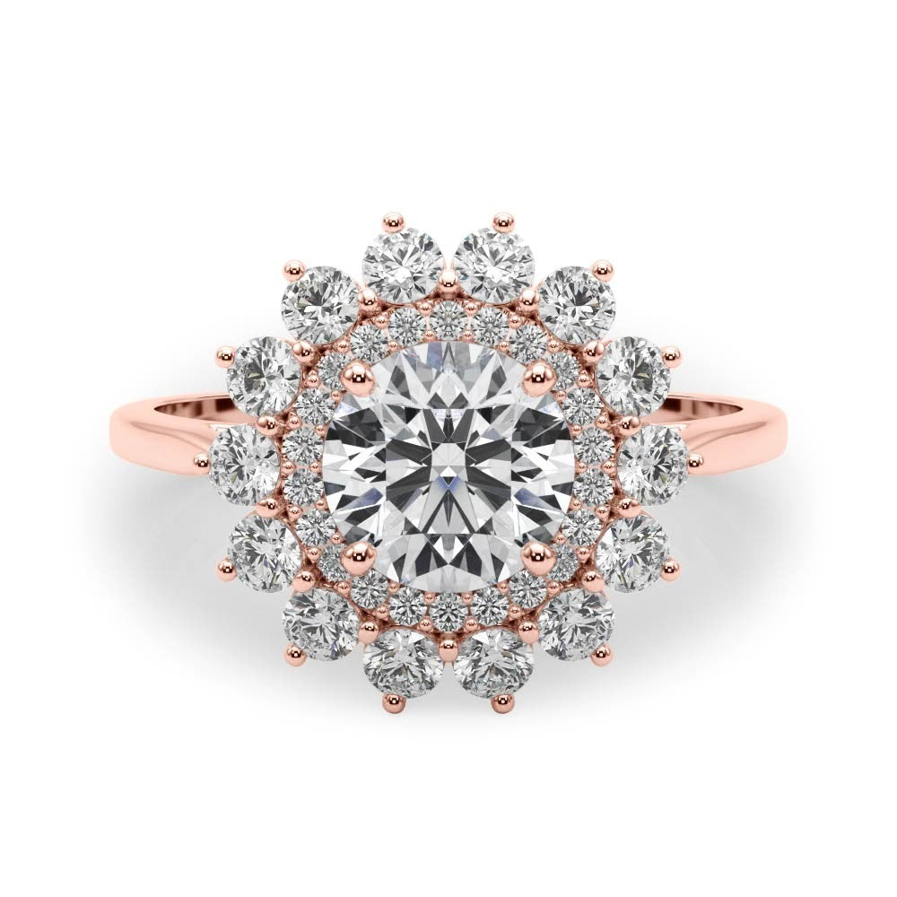 Lab-Grown Diamond Halo Engagement Ring in Platinum DE/VS 2.00 CT