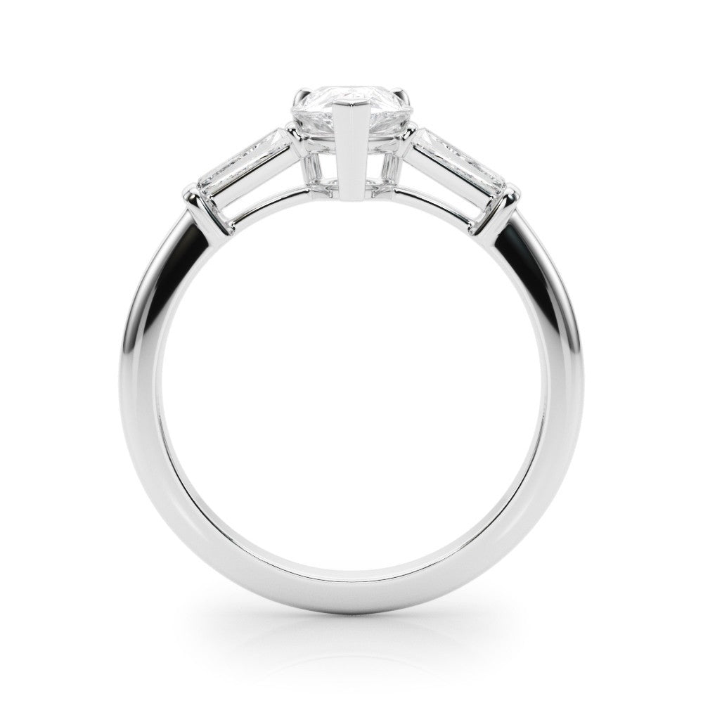 Lab-Grown Pear Cut Diamond 3 Stone Engagement Ring