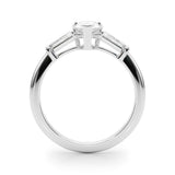 Lab-Grown Pear Cut Diamond 3 Stone Engagement Ring