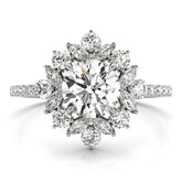 Lab-Grown Diamond Halo Engagement Ring in Platinum