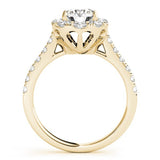 Lab Grown Round Diamond Halo Engagement Ring