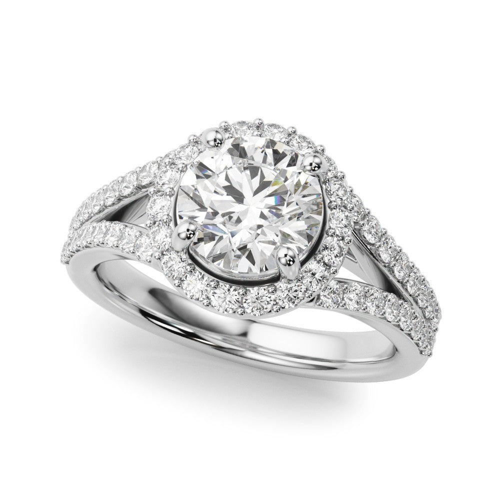 Lab-Grown Diamond Halo Engagement Ring