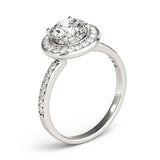 Lab Grown Round Diamond Halo Engagement Ring