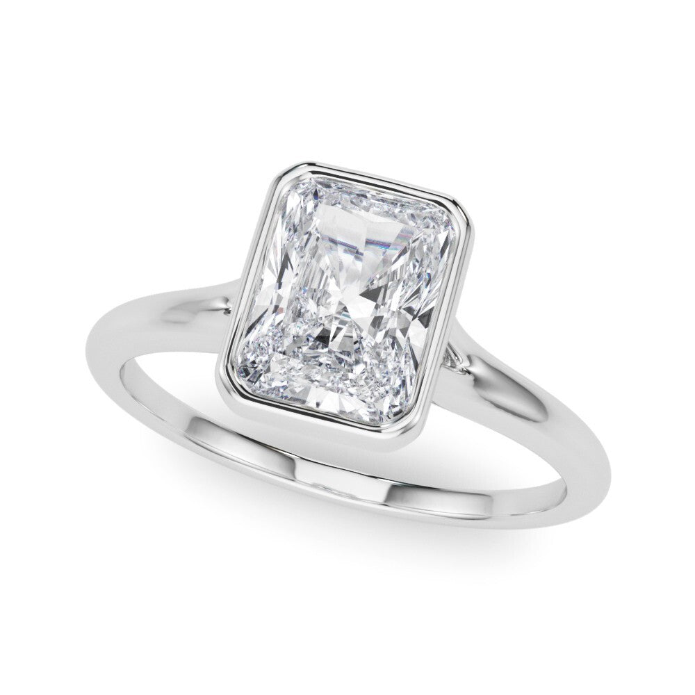 IGI Certified Lab Grown Radiant Cut Diamond Solitaire Engagement Ring