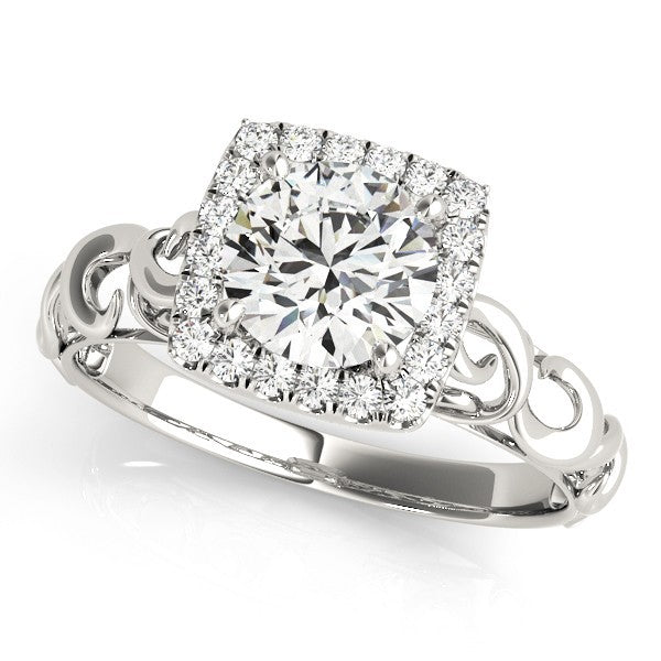 Lab-Grown Diamond Halo Engagement Ring