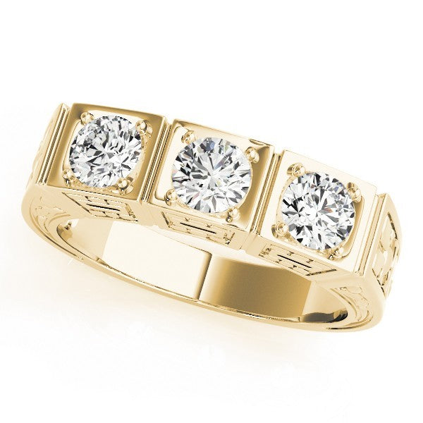 2.00Ct Lab Grown Round Diamond 3 Stone Engagement Ring In Platinum