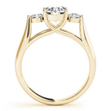 0.50Ct - 2.00Ct Lab Grown Round Diamond 3 Stone Engagement Ring Platinum