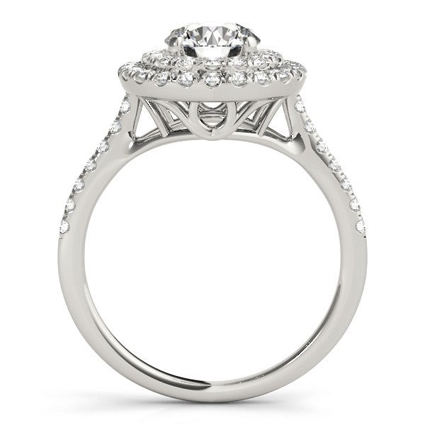Lab Grown Round Diamond Halo Engagement Ring