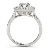 Lab Grown Round Diamond Halo Engagement Ring