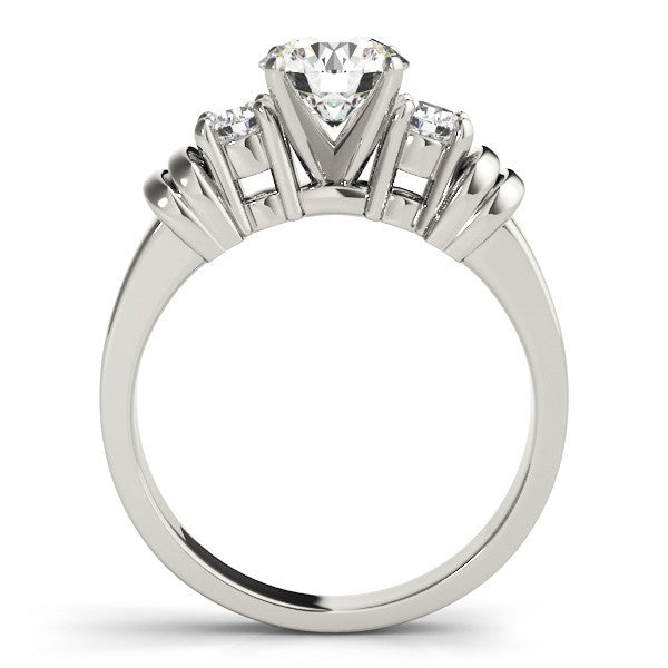 Lab Grown Round Diamond 3 Stone Engagement Ring