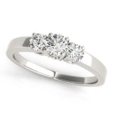 Lab Grown Round Diamond 3 Stone Engagement Ring Platinum - 0.50Ct - 2.00Ct