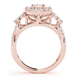 Lab Grown Round Diamond Halo Engagement Ring