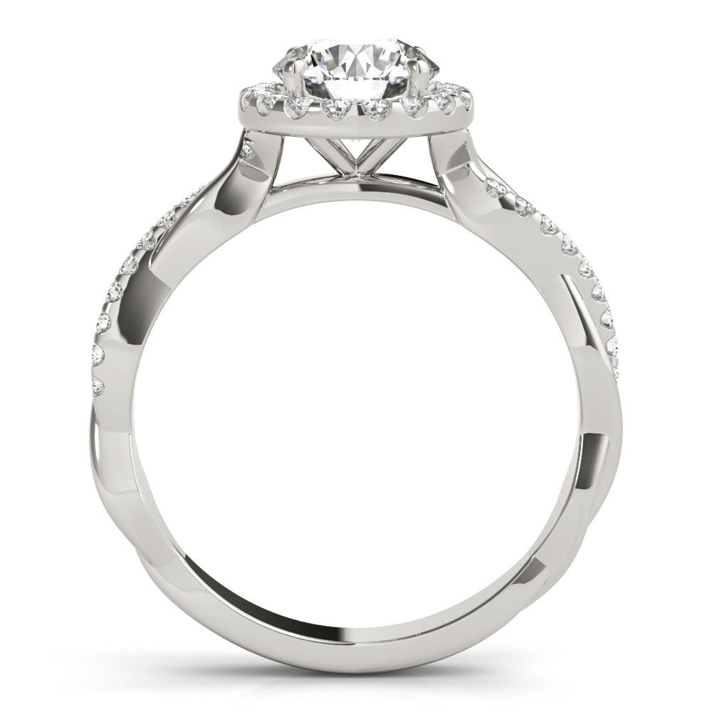 Lab-Grown Diamond Halo Engagement Ring in Platinum