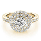 Lab Grown Round Diamond Halo Engagement Ring