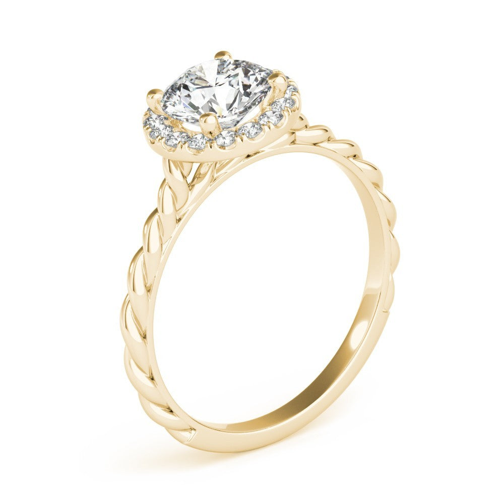 Lab-Grown Diamond Halo Engagement Ring in Platinum