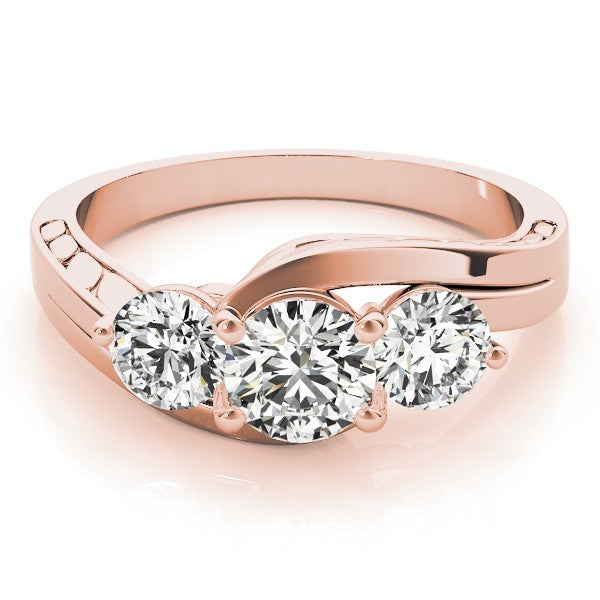 0.50Ct To 2.00Ct Lab Grown Round Diamond Trilogy Engagement Ring Platinum