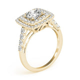 Lab Grown Round Cut Diamond Halo Engagement Ring