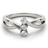 2.00Ct DE/VS Round Lab Grown Diamond 3 Stone Engagement Ring Platinum
