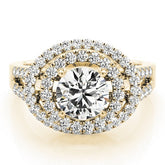 Lab Grown Round Diamond Halo Engagement Ring