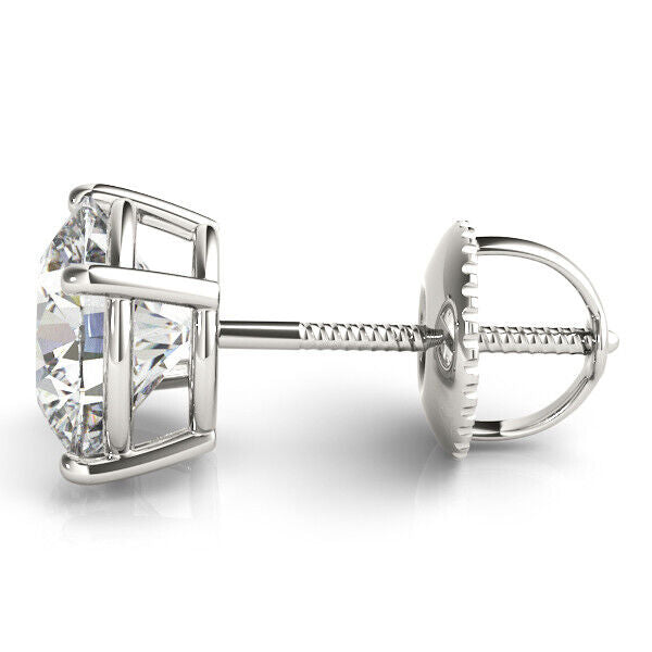 Natural Diamond Stud Earring For Women Uk Hallmarked 0.20CT - 2.00CT
