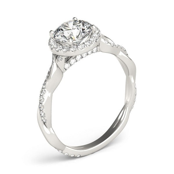 Lab-Grown Diamond 2.00 CT DE/VS Halo Engagement Ring in Platinum