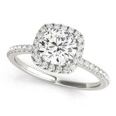 Lab Grown Round Diamond Halo Engagement Ring