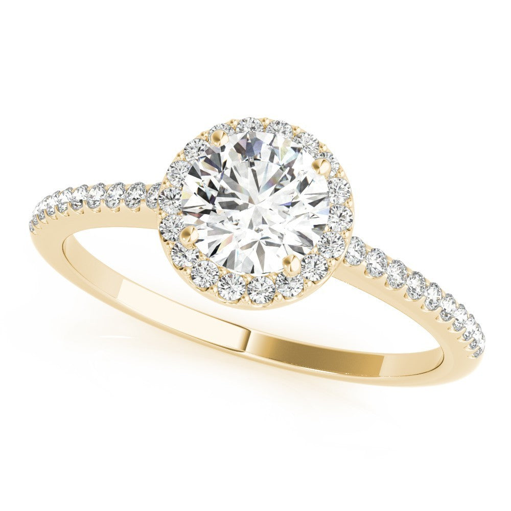 Lab-Grown Diamond Halo Engagement Ring in Platinum