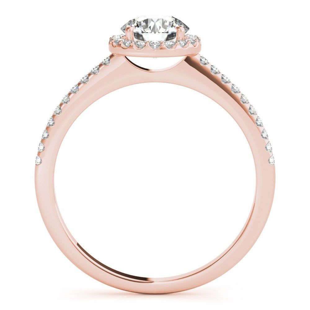 Lab-Grown Diamond Halo Engagement Ring in Platinum