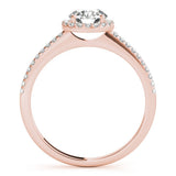 Lab-Grown Diamond Halo Engagement Ring in Platinum