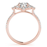 Lab-Grown Diamond Halo Engagement Ring in Platinum