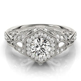 3.00Ct DE/VS Lab Grown Round Diamond Halo Engagement Ring 18K Rose Gold