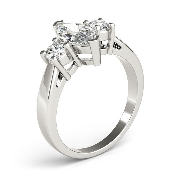 2.00Ct DE/VS Marquise Lab-Grown Diamond 3 Stone Engagement Ring Platinum