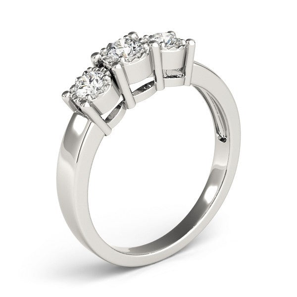 Round Lab Grown Diamond 3 Stone Engagement Ring Platinum DE/VS 2.00Ct