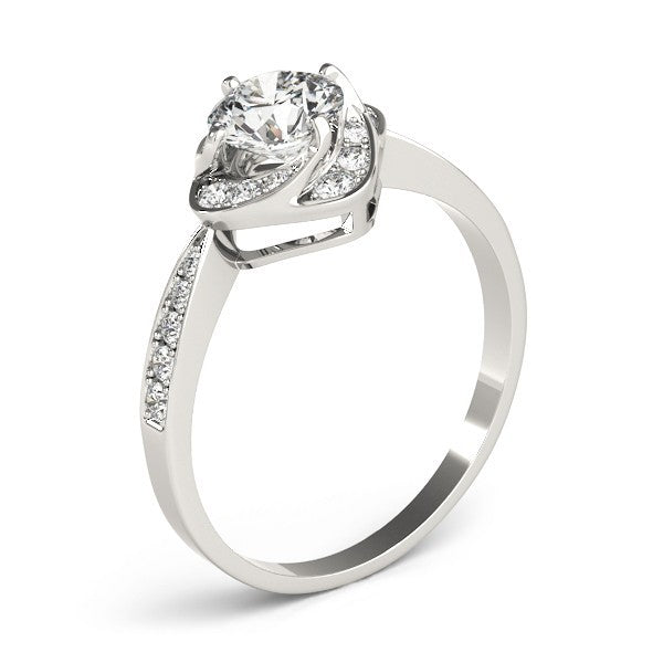 Lab-Grown Diamond Halo Engagement Ring