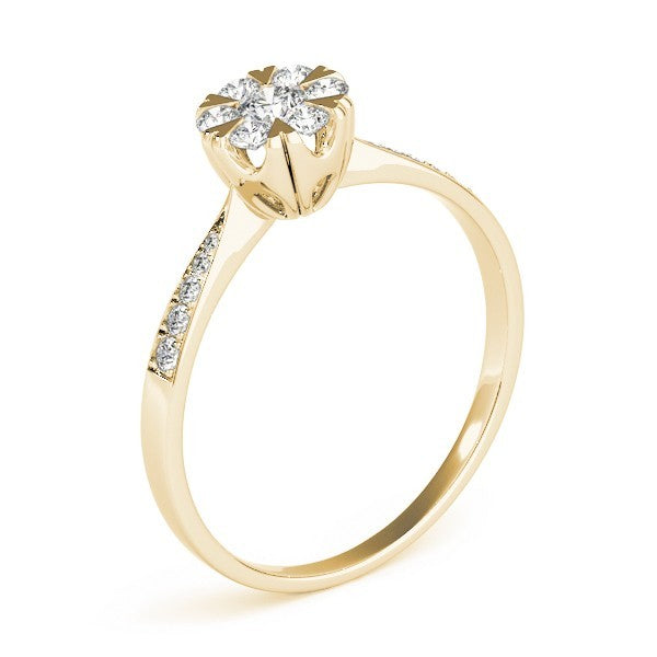 Lab Grown Round Diamond Halo Engagement Ring