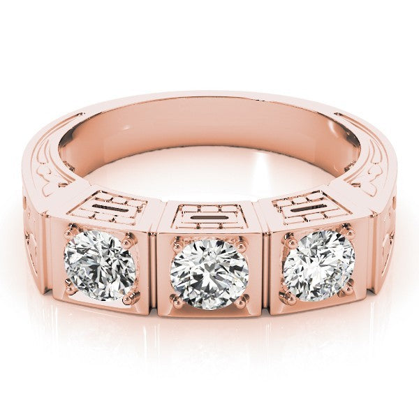 2.00Ct Lab Grown Round Diamond 3 Stone Engagement Ring In Platinum