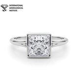 IGI Certified D/VS Princess Cut Lab Grown Diamond Solitaire Engagement Ring
