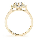 Lab Grown Round Diamond Halo Engagement Ring
