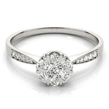 Lab Grown Round Diamond Halo Engagement Ring