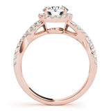 Lab Grown Round Diamond Halo Engagement Ring
