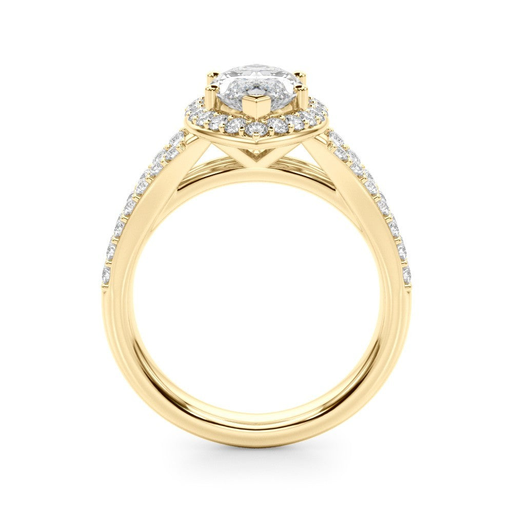 2.00Ct DE/VS Lab Grown Marquise Diamond Halo Engagement Ring Platinum