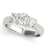Lab Grown Diamond 3 Stone Engagement Ring Platinum DE/VS 2CT
