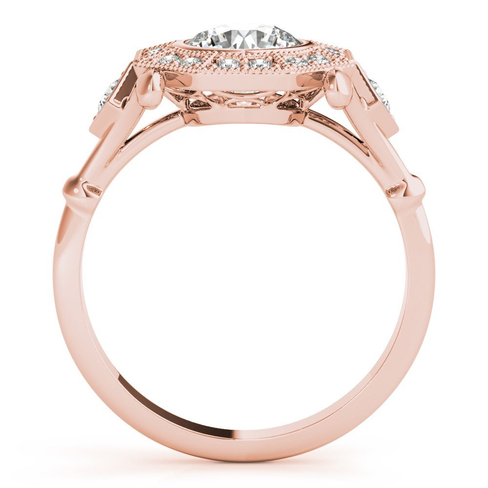 Lab-Grown Diamond Halo Engagement Ring in Platinum