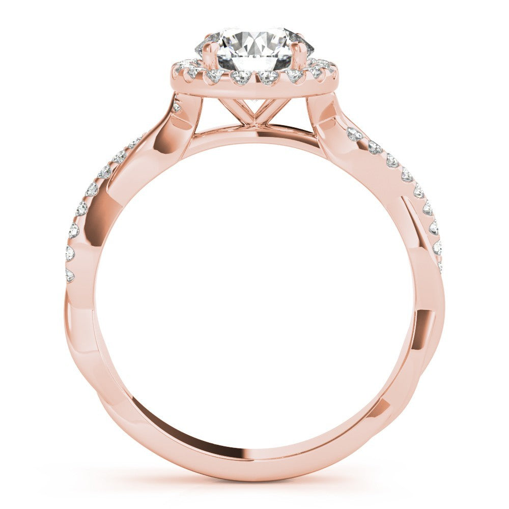 Lab-Grown Diamond Halo Engagement Ring in Platinum