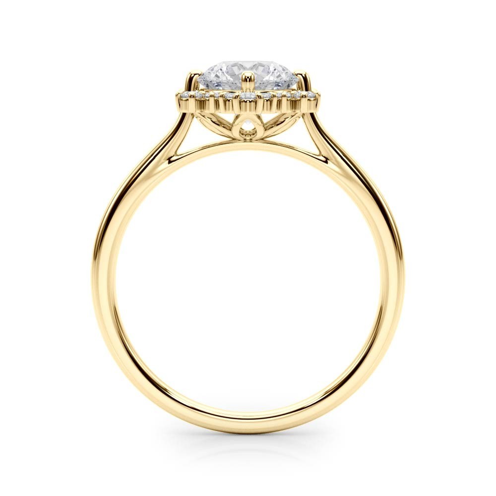 Lab-Grown Diamond Halo Engagement Ring in Platinum
