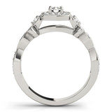 Lab Grown Round Diamond Halo Engagement Ring