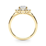 Lab-Grown Diamond Halo Engagement Ring in Platinum